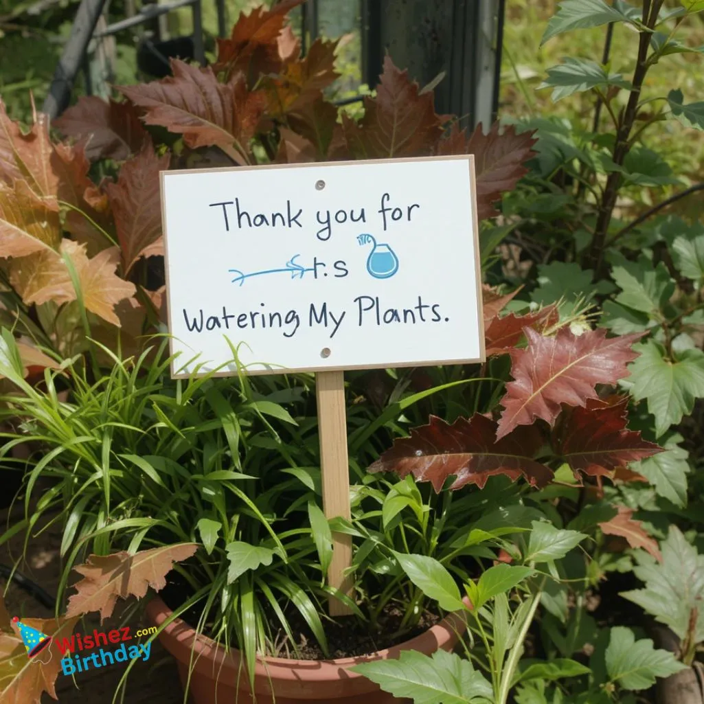 For Watering My Plants Messages