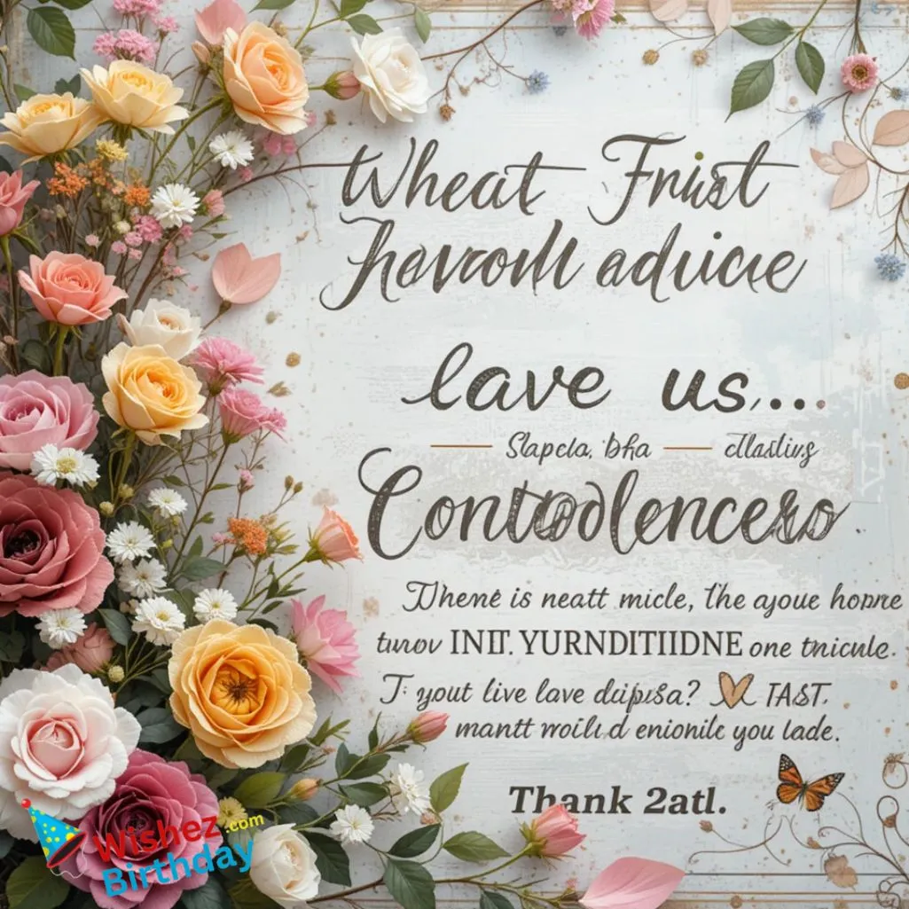 Thank You For Condolences