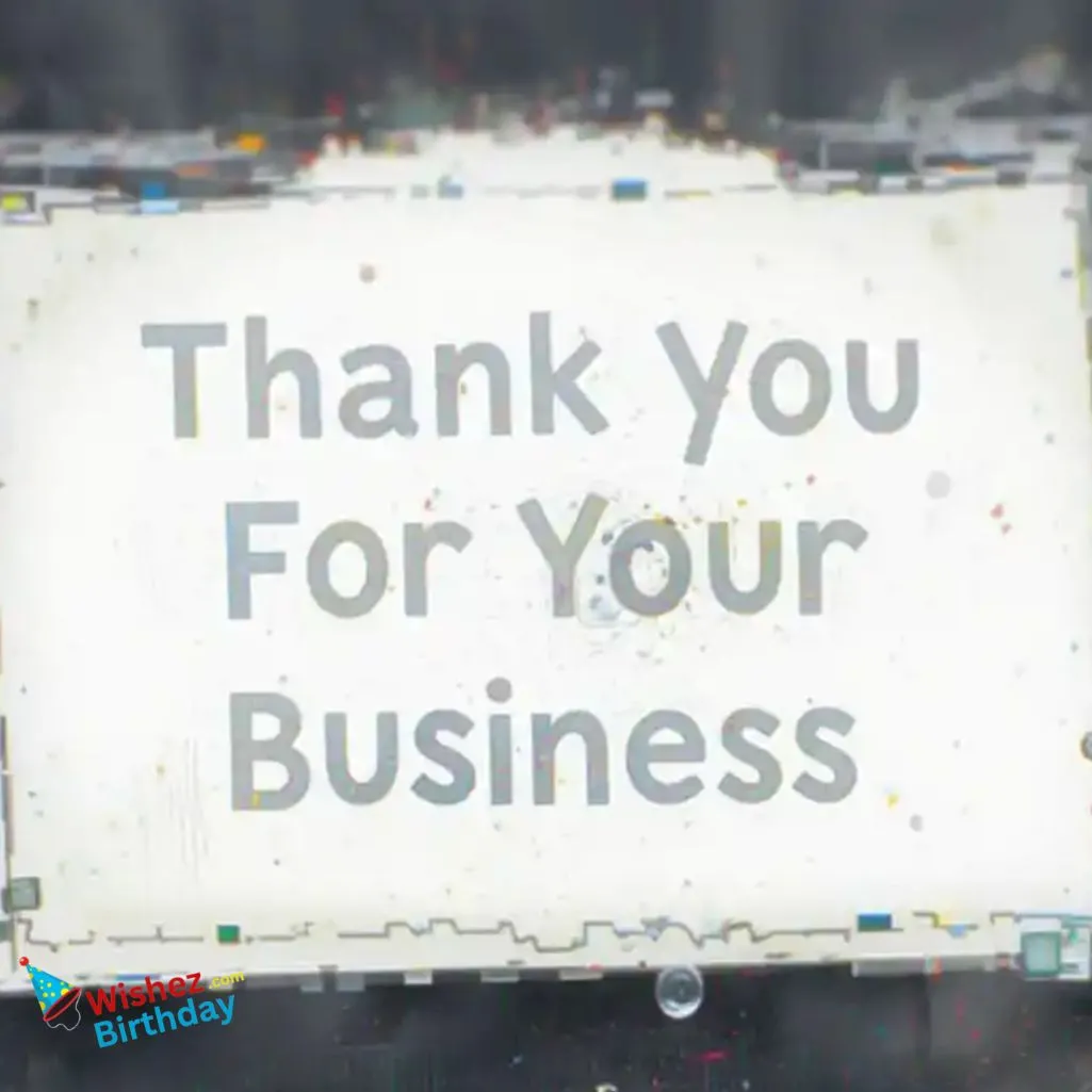 Thank You For Your Business Message