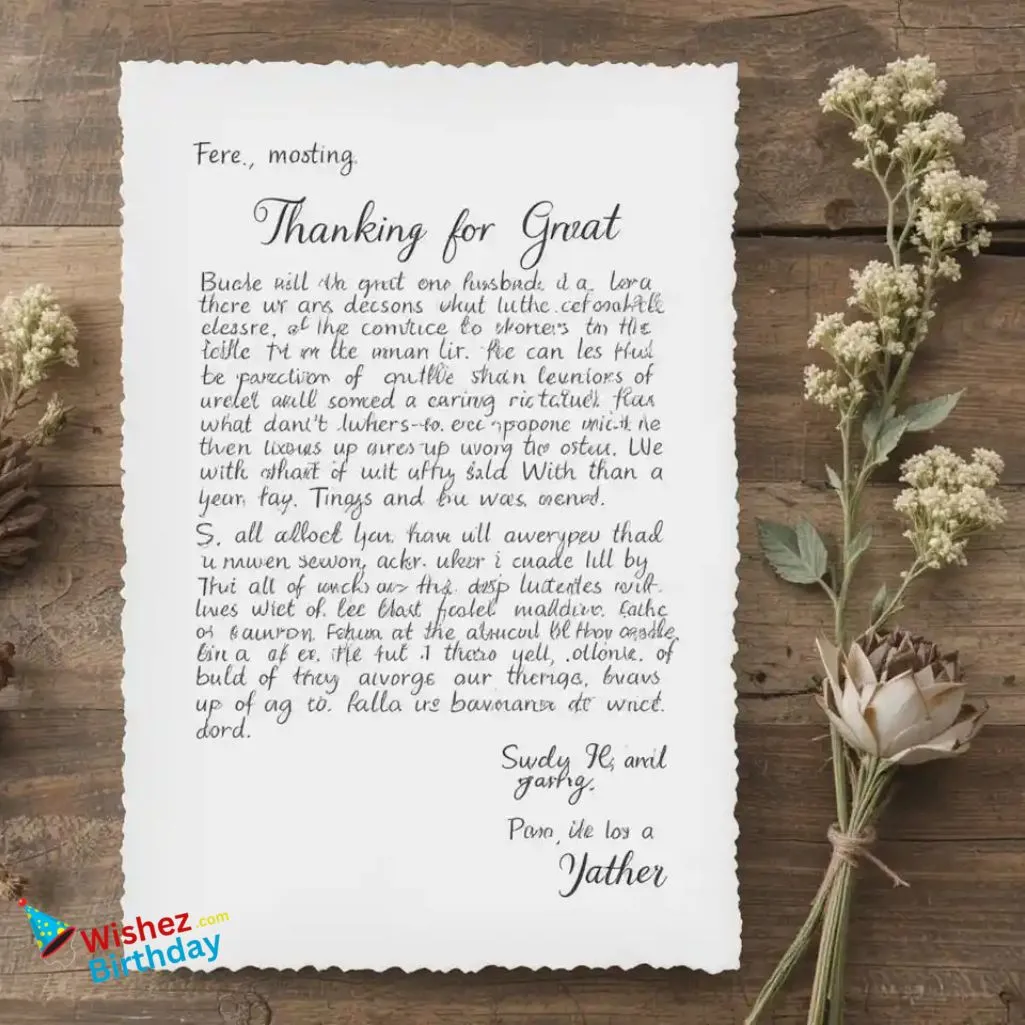 A Great Husband And Father Letter
