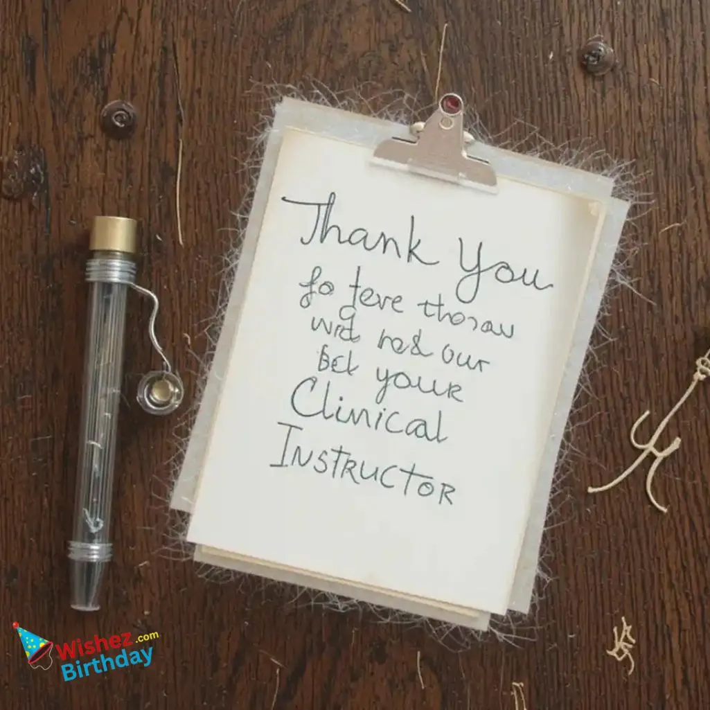Note To Your Clinical Instructor