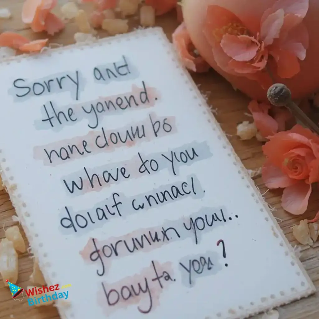 Sorry And Thank You Message