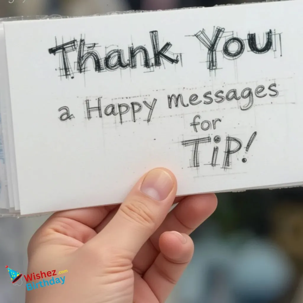 Thank You Messages For A Tip