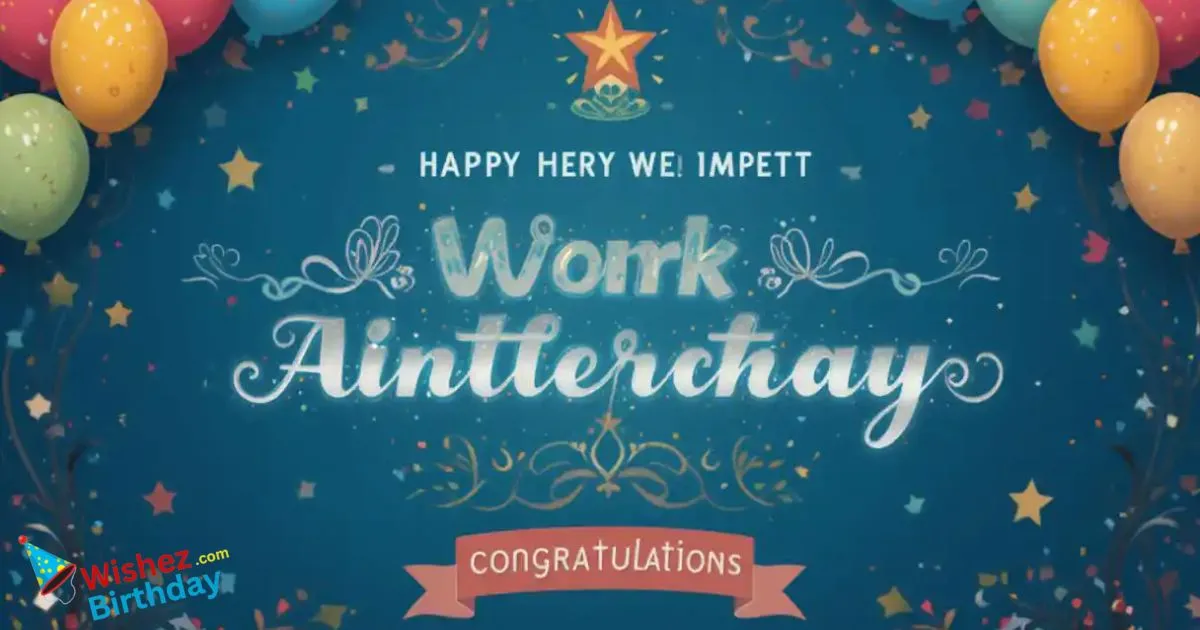 To Work Anniversary Congratulations