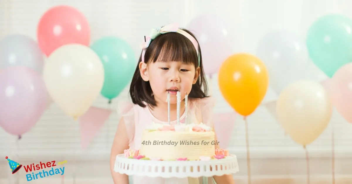 4th Birthday Wishes For Girl