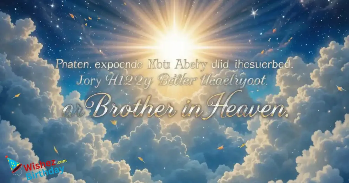 Birthday Messages For Brother In Heaven