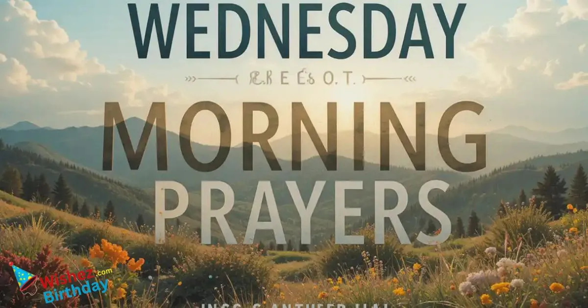 Wednesday Morning Prayers