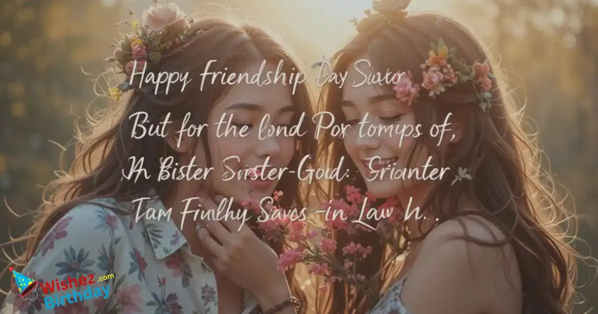 Friendship Day Wishes For Sister In Law